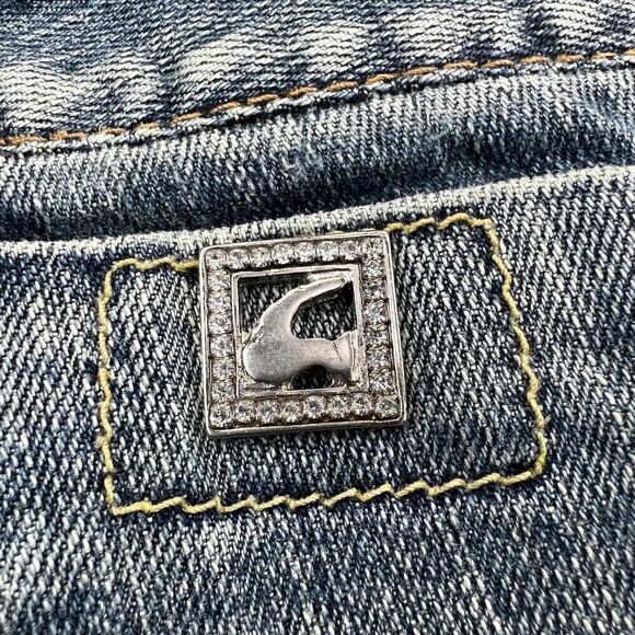 Pre-Loved Gang-Rio Brazilian Women US 2 Jeans Washed Denim Capri 3/4 Pants - Picture 12 of 15